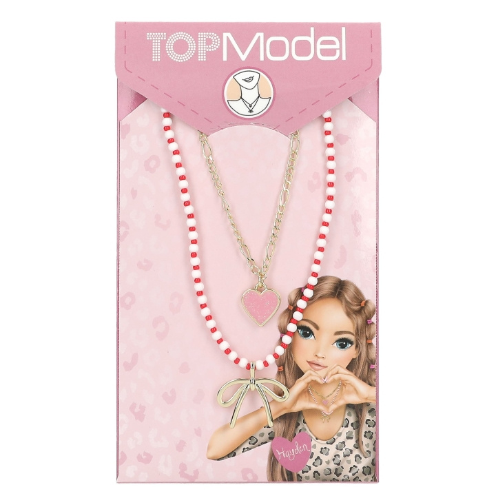 TOPModel Dobbeltlags halskæde LEOHEART – Guld, lyserød, hvid, rød – 46,5 cm + 5 cm i gruppen LEGETØJ, BØRN & BABY / Legetøj / Hobbyartikler hos TP E-commerce Nordic AB (D41112)