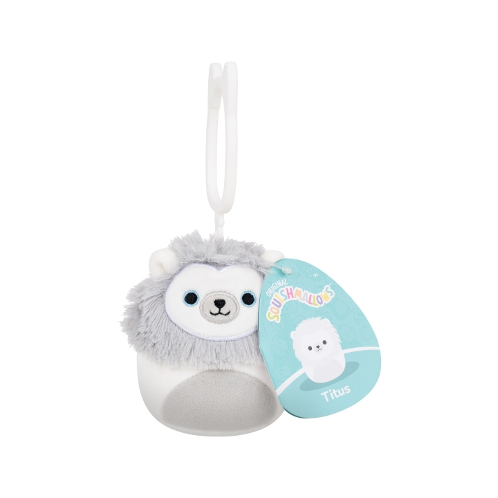 Squishmallows 9 cm P24-plysdyr med fastgørelsesklips – Titus billede