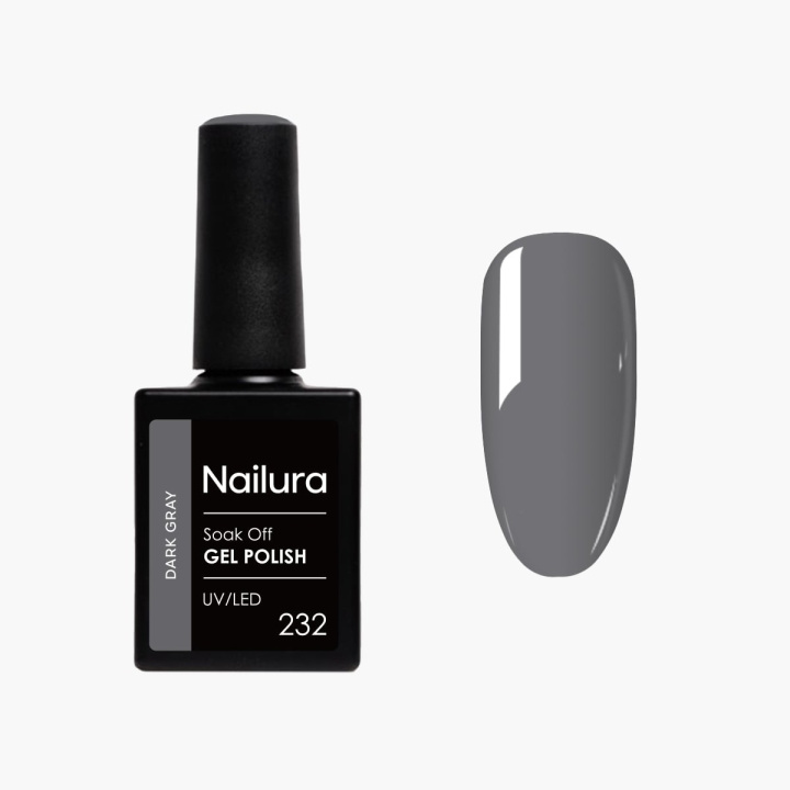 Nailura Gel Polish 232 – Grafitgrå – 10 ml i gruppen SKØNHED & HELSE / Manicure / pedicure / Neglelak hos TP E-commerce Nordic AB (D41253)