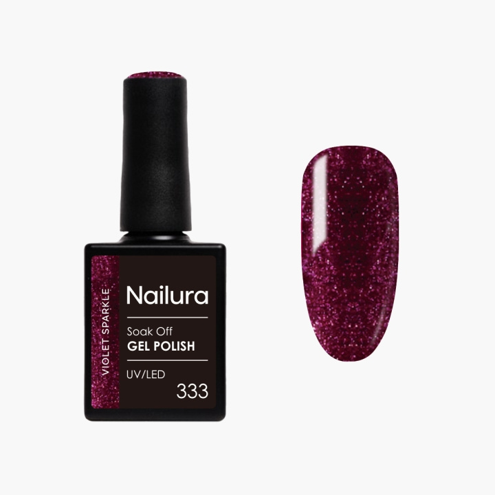 Nailura Gelpolish 333 – Violet Sparkle – 10 ml i gruppen SKØNHED & HELSE / Manicure / pedicure / Neglelak hos TP E-commerce Nordic AB (D41257)