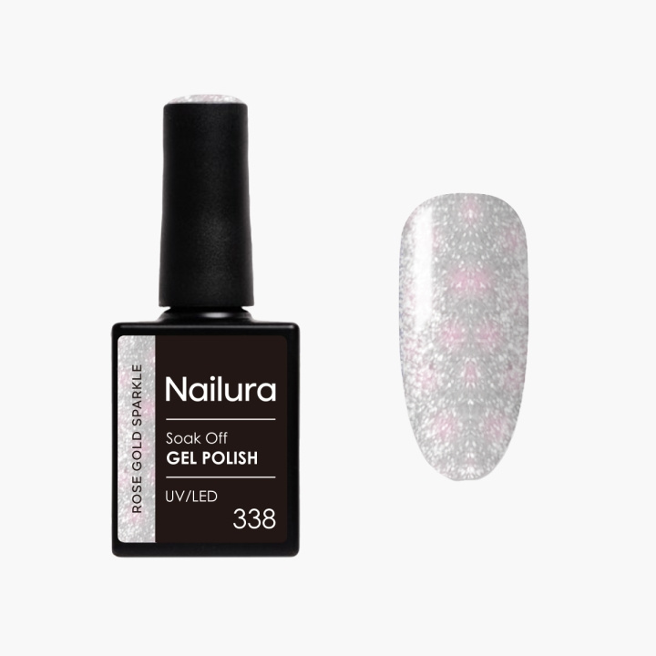 Nailura Gelpolish 338 – Rose Gold Sparkle – 10 ml i gruppen SKØNHED & HELSE / Manicure / pedicure / Neglelak hos TP E-commerce Nordic AB (D41261)