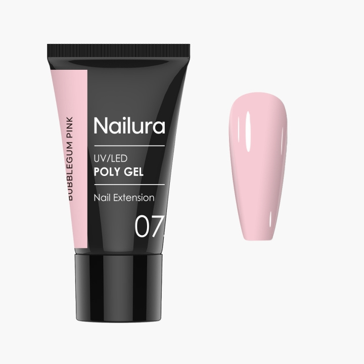 Nailura Poly Gel 7 – Bubblegum Pink – 30 ml i gruppen SKØNHED & HELSE / Manicure / pedicure / Neglelak hos TP E-commerce Nordic AB (D41317)