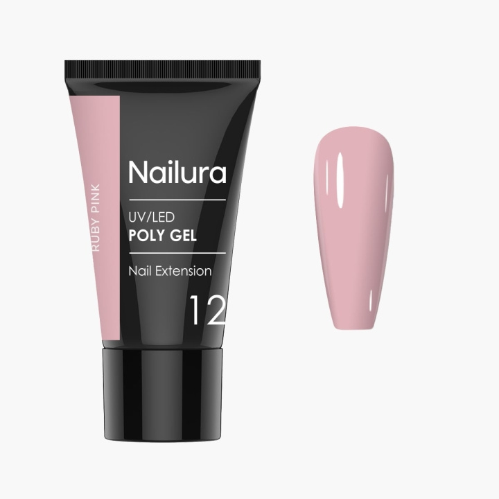 Nailura Poly Gel 12 – Ruby Pink – 30 ml i gruppen SKØNHED & HELSE / Manicure / pedicure / Neglelak hos TP E-commerce Nordic AB (D41321)