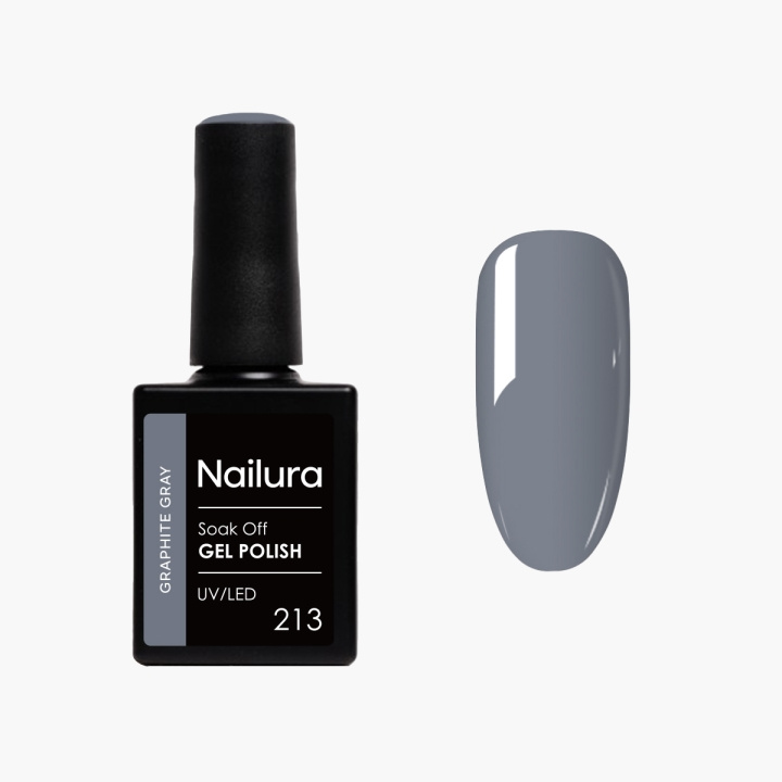 Nailura Gelpolish 213 – Grafitgrå – 10 ml i gruppen SKØNHED & HELSE / Manicure / pedicure / Neglelak hos TP E-commerce Nordic AB (D41520)