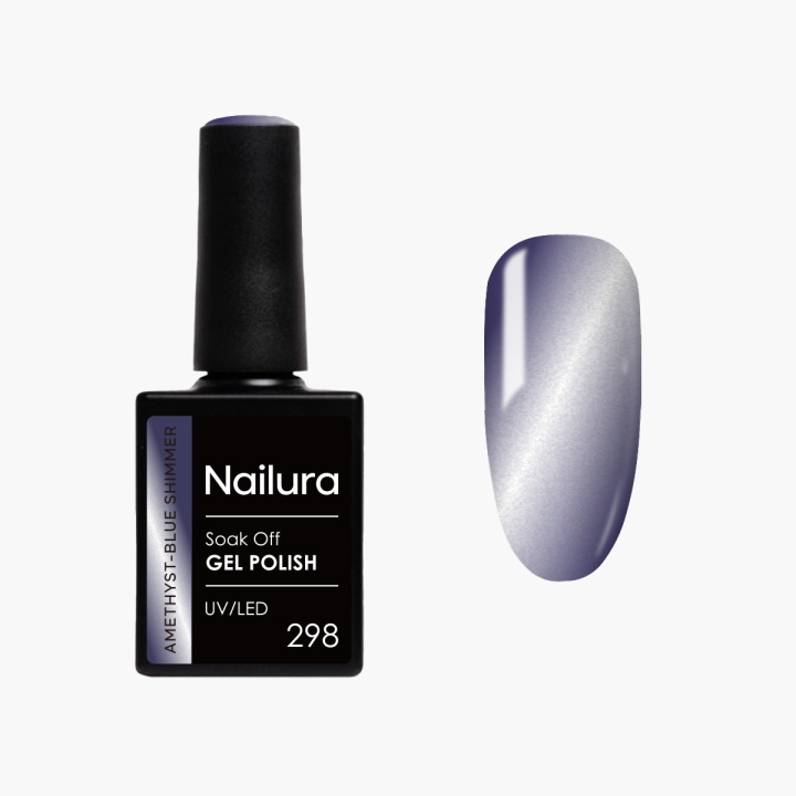 Nailura Gel Polish 298 – Ametystblå med glimmer – 10 ml i gruppen SKØNHED & HELSE / Manicure / pedicure / Neglelak hos TP E-commerce Nordic AB (D41552)