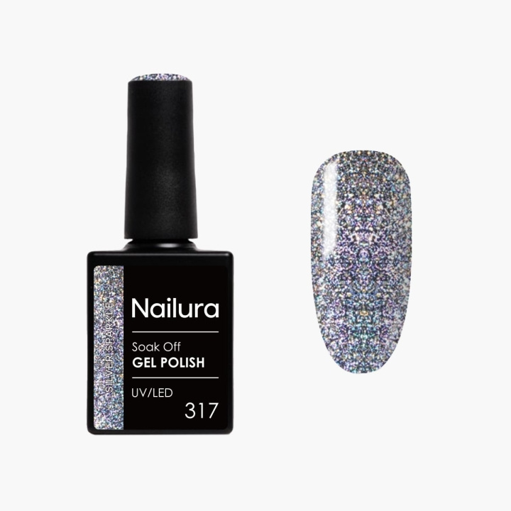 Nailura Gelpolish 317 – Silver Sparkle – 10 ml i gruppen SKØNHED & HELSE / Manicure / pedicure / Neglelak hos TP E-commerce Nordic AB (D41563)