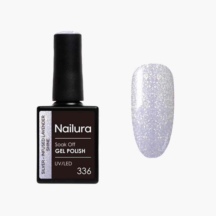 Nailura Gelpolish 336 – Silver Infused Lavender Shine – 10 ml i gruppen SKØNHED & HELSE / Manicure / pedicure / Neglelak hos TP E-commerce Nordic AB (D41574)