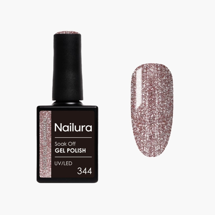 Nailura Gelpolish 344 – Rose Gold Shimmer – 10 ml i gruppen SKØNHED & HELSE / Manicure / pedicure / Neglelak hos TP E-commerce Nordic AB (D41579)