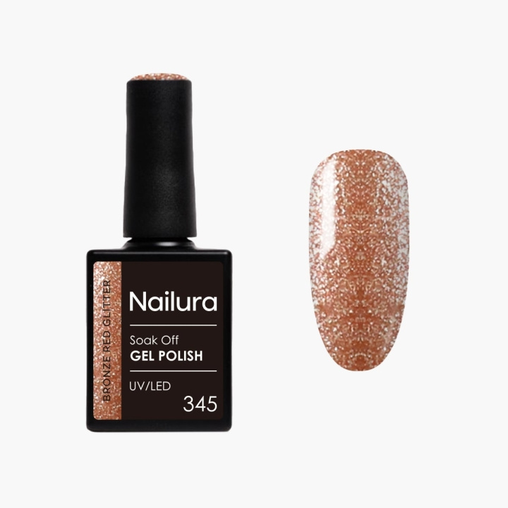Nailura Gelpolish 345 – Bronze Red Glitter – 10 ml i gruppen SKØNHED & HELSE / Manicure / pedicure / Neglelak hos TP E-commerce Nordic AB (D41580)