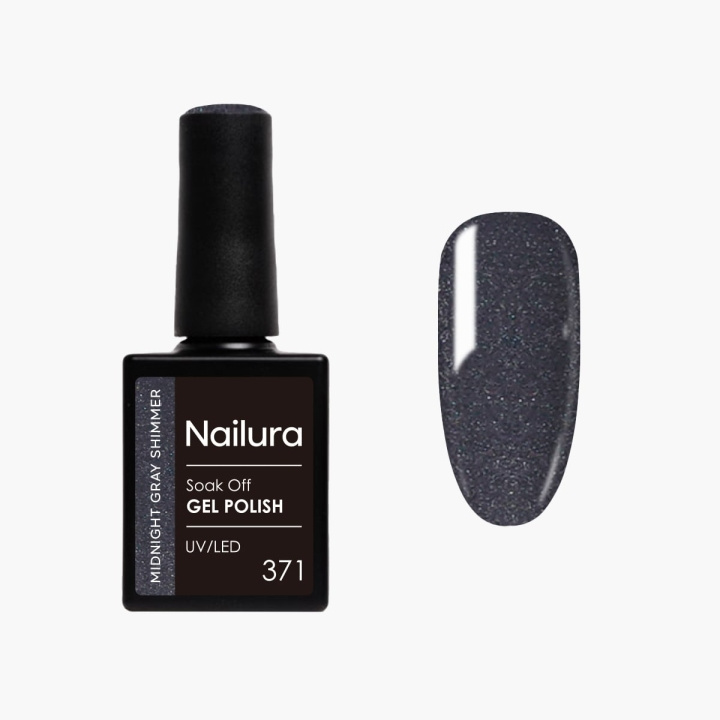 Nailura Gelpolish 371 – Midnight Gray Shimmer – 10 ml i gruppen SKØNHED & HELSE / Manicure / pedicure / Neglelak hos TP E-commerce Nordic AB (D41597)