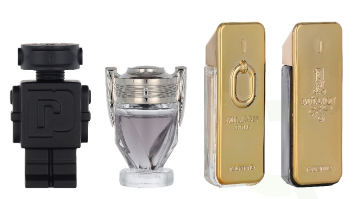 Paco Rabanne Miniatures Set 20 ml 1 Million Edt Spray 5ml/1 Million Elixir Parfum 5ml/Invictus Edt Spra 5ml/Phantom Edt Spra 5ml i gruppen SKØNHED & HELSE / Duft & Parfume / Parfume / Parfume kasser hos TP E-commerce Nordic AB (D41669)