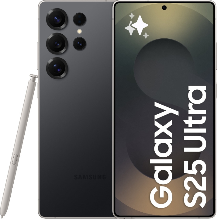 Samsung Galaxy S25 Ultra 5G-telefon, 256/12 GB, Titanium Black i gruppen SMARTPHONES & TABLETS / Mobiltelefoner & smartphones hos TP E-commerce Nordic AB (D41802)