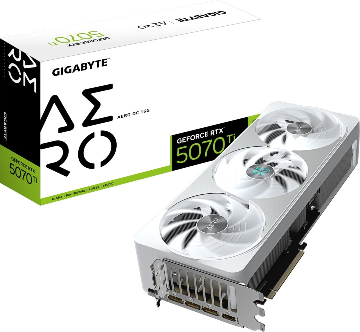 Gigabyte GeForce RTX 5070 Ti AERO OC 16 GB grafikkort i gruppen COMPUTERTILBEHØR / Computerkomponenter / Grafikkort hos TP E-commerce Nordic AB (D41820)