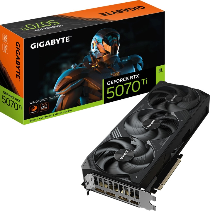 Gigabyte GeForce RTX 5070 Ti WINDFORCE OC SFF 16 GB grafikkort Et i gruppen COMPUTERTILBEHØR / Computerkomponenter / Grafikkort hos TP E-commerce Nordic AB (D41822)