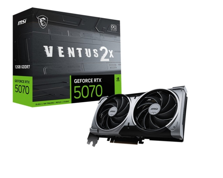 MSI GeForce RTX 5070 12G VENTUS 2X OC grafikkort i gruppen COMPUTERTILBEHØR / Computerkomponenter / Grafikkort hos TP E-commerce Nordic AB (D41841)