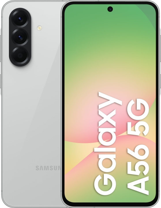 Samsung Galaxy A56 5G-telefon, 128/8 GB, lysegrå i gruppen SMARTPHONES & TABLETS / Mobiltelefoner & smartphones hos TP E-commerce Nordic AB (D41857)