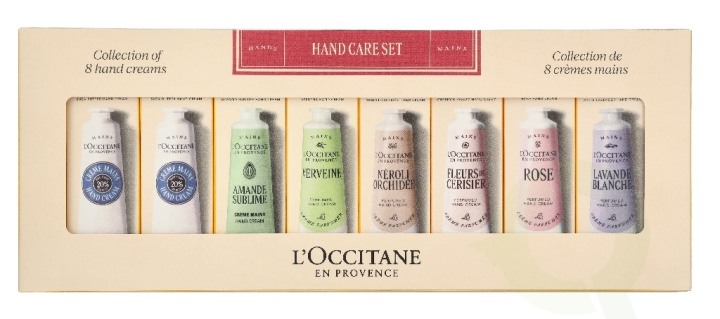 L\'Occitane Hand Care Set 240 ml 8x30ml - Hand Cream - 2x Karite/Rose/Fleurs De Cerisier/Lavande Blanche/Néroli Orchidee/Amande Sublime/Verveine i gruppen SKØNHED & HELSE / Manicure / pedicure / Håndcreme hos TP E-commerce Nordic AB (D41947)