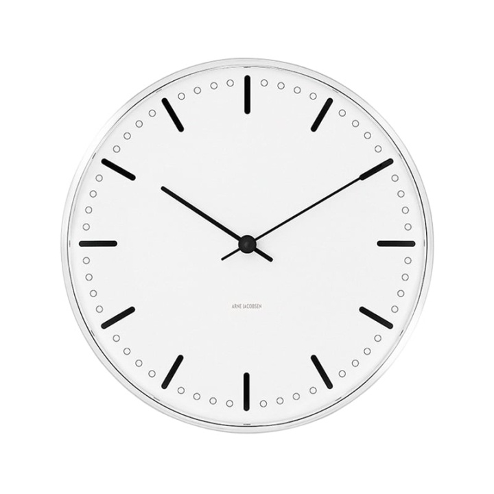 Arne Jacobsen Clocks Arne Jacobsen – City Hall vægur – Ø29 cm – hvid i gruppen HJEM, HUS & HAVE / Ure og tællere / Væg ure hos TP E-commerce Nordic AB (D42305)