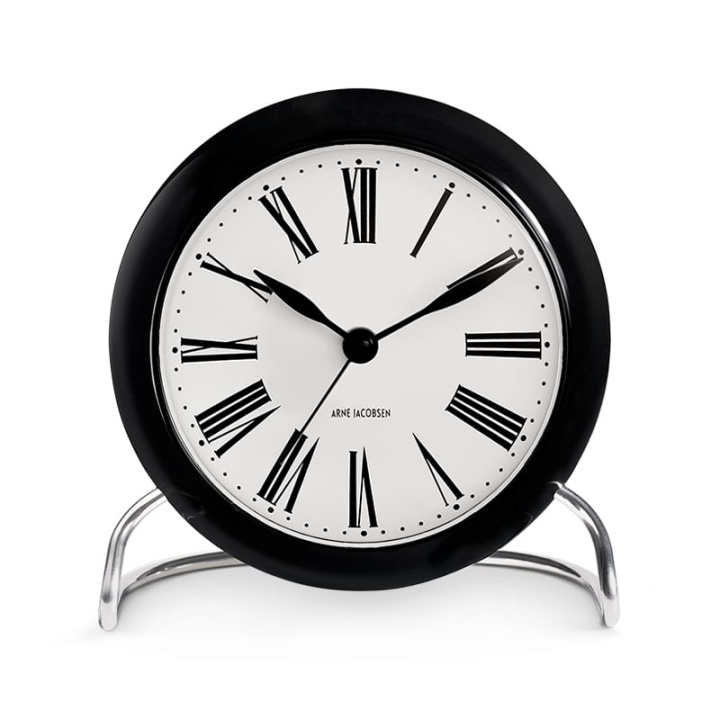 Arne Jacobsen Clocks Arne Jacobsen – Roman bordur – Ø11 cm – hvid og sort i gruppen HJEM, HUS & HAVE / Ure og tællere / Vækkeure hos TP E-commerce Nordic AB (D42309)