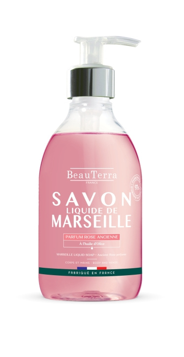 BeauTerra Marseille flydende sæbe – Rose Ancienne – 300 ml i gruppen SKØNHED & HELSE / Hudpleje / Kropspleje / Duft sæbe hos TP E-commerce Nordic AB (D42369)