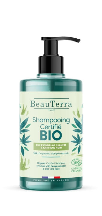 BeauTerra Økologisk shampoo med hamp og aloe vera – 750 ml i gruppen SKØNHED & HELSE / Hår og styling / Hårpleje / Shampoo hos TP E-commerce Nordic AB (D42377)