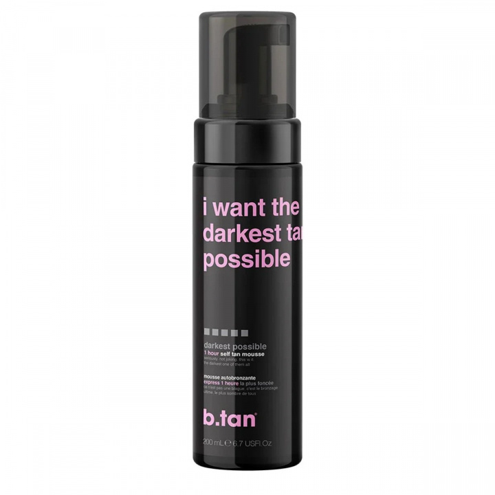 b.tan I Want The Darkest Tan Possible Selvbruningsmousse 200 ml i gruppen SKØNHED & HELSE / Hudpleje / Tanning / Brun uden sol hos TP E-commerce Nordic AB (D42486)