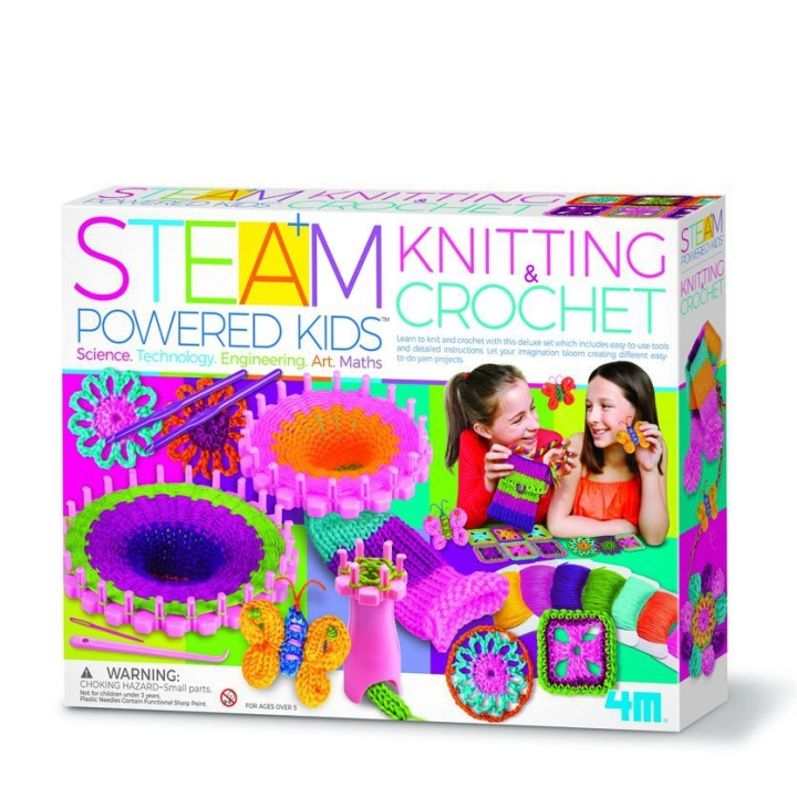 4M STEAM POWERED KIDS: Strikning og hækling – (4M -05539) i gruppen LEGETØJ, BØRN & BABY / Legetøj / Hobbyartikler hos TP E-commerce Nordic AB (D42613)