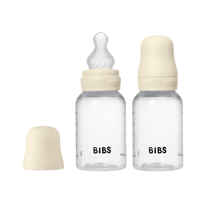 BIBS Rund silikoneflaske, 2-pak – elfenben – 150 ml i gruppen LEGETØJ, BØRN & BABY / Pleje, sundhed og hygiejne / Sutter & Tandringe hos TP E-commerce Nordic AB (D42639)