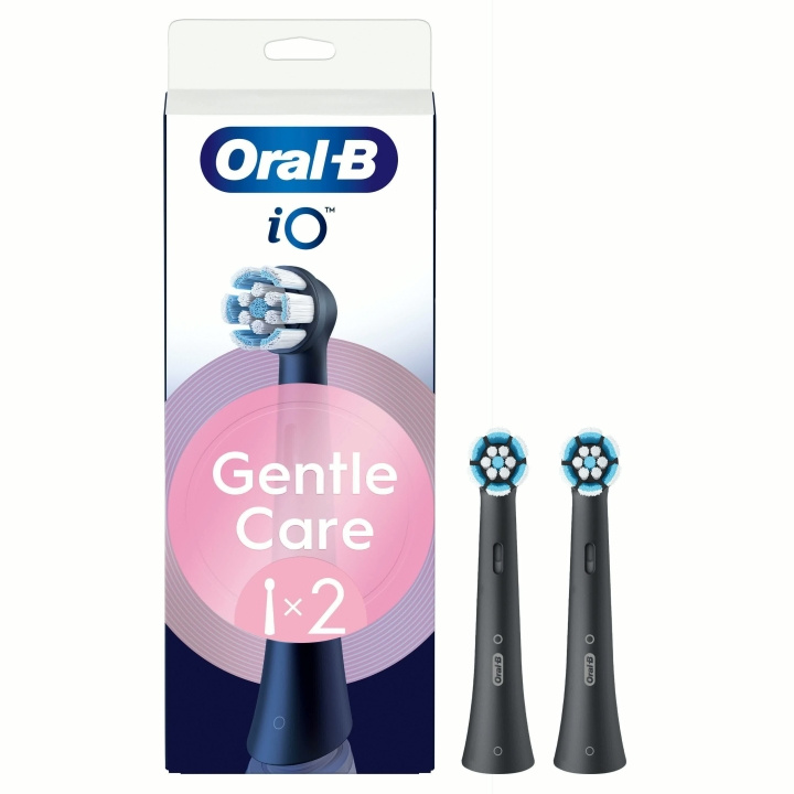 Oral B Borsthuvud iO Gentle Care Black 2st i gruppen SKØNHED & HELSE / Oral pleje / Tilbehør til elektriske tandbørster hos TP E-commerce Nordic AB (D42833)