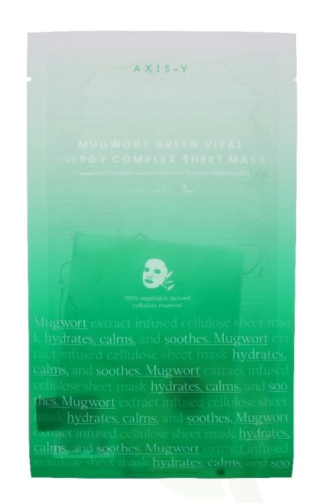 AXIS-Y Mugwort Green Vital Engery Complex Sheet Mask 27 ml i gruppen SKØNHED & HELSE / Hudpleje / Ansigt / Masker hos TP E-commerce Nordic AB (D42907)