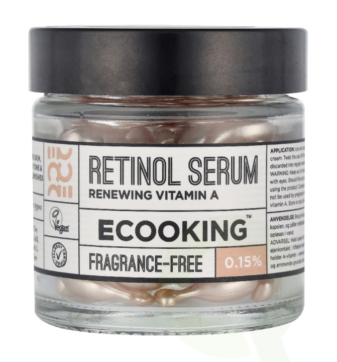 Ecooking Retinol Serum Renewing Vitamin A 20 ml 60 Capsules Fragrance Free i gruppen SKØNHED & HELSE / Hudpleje / Ansigt / Hudserum hos TP E-commerce Nordic AB (D42971)