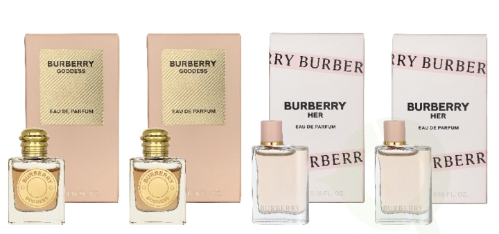 Burberry Ladies Miniatures Set 20 ml 2x5ml - Edp Spray - 2x Her/2x Goddess i gruppen SKØNHED & HELSE / Duft & Parfume / Parfume / Parfume til hende hos TP E-commerce Nordic AB (D43040)
