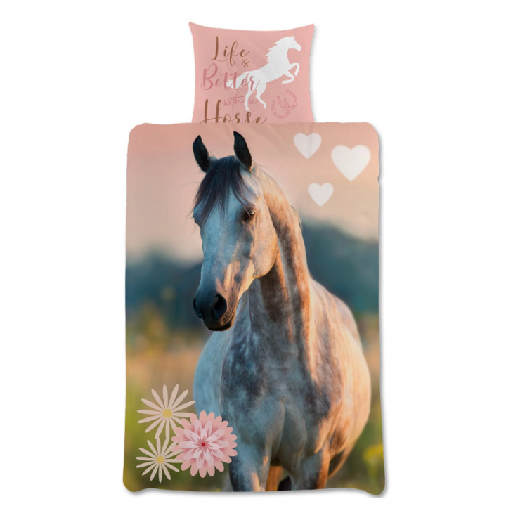 BrandMac Sengetøj – Juniorstørrelse 100 x 140 cm – Hest (1029370) billede