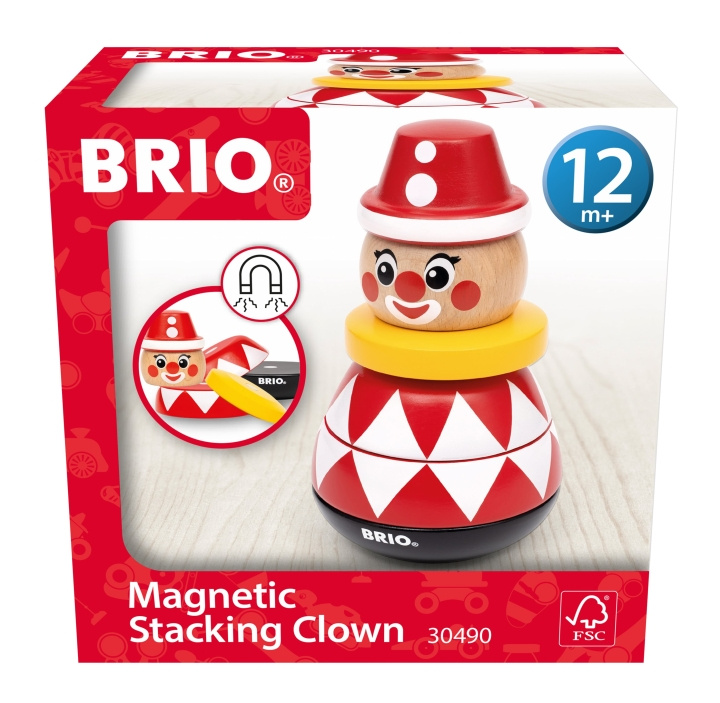 BRIO Magnetisk stabelklovn (30490) i gruppen LEGETØJ, BØRN & BABY / Babyleg (0-3 år) / Aktivitetslegetøj hos TP E-commerce Nordic AB (D43125)
