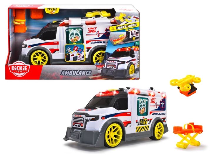 Dickie Toys Ambulance (203307003) i gruppen LEGETØJ, BØRN & BABY / Legetøj / Legetøjsbiler hos TP E-commerce Nordic AB (D43137)