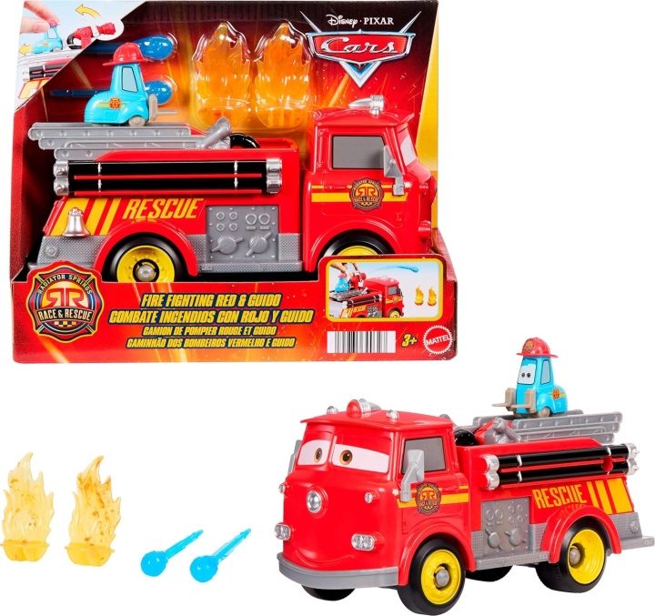 Disney Biler – Radiator Springs Race & Rescue Brandbil Rød & Guido legesæt (JFL54) i gruppen LEGETØJ, BØRN & BABY / Legetøj / Figurer, miniaturer og tilbehør hos TP E-commerce Nordic AB (D43180)