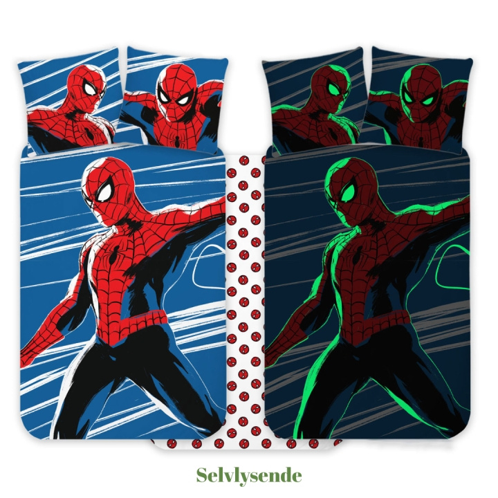 BrandMac Sengetøj – Juniorstørrelse 100 x 140 cm – Spiderman 1053 Glow (1029355) i gruppen LEGETØJ, BØRN & BABY / Børnetekstiler / Sengetøj hos TP E-commerce Nordic AB (D43227)