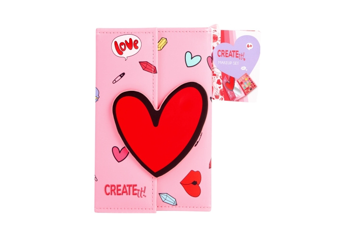 CREATE it! Makeupbog med magnetlukning i hjerteform (884526) i gruppen LEGETØJ, BØRN & BABY / Legetøj / Lille hjem & rollespil hos TP E-commerce Nordic AB (D43240)