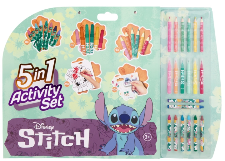 Disney Stitch Stitch – 5-i-1 malebog og aktivitetssæt (ST24306V) i gruppen LEGETØJ, BØRN & BABY / Legetøj / Hobbyartikler hos TP E-commerce Nordic AB (D43244)