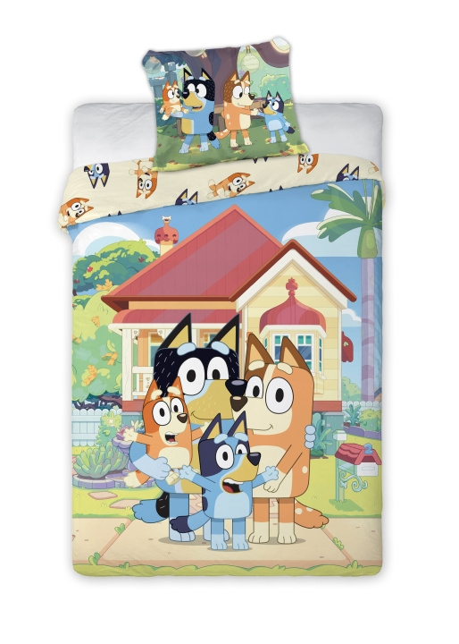 BrandMac Sengetøj – Juniorstørrelse 100 x 140 cm – Bluey-familien (1029599) i gruppen LEGETØJ, BØRN & BABY / Børnetekstiler / Sengetøj hos TP E-commerce Nordic AB (D43339)