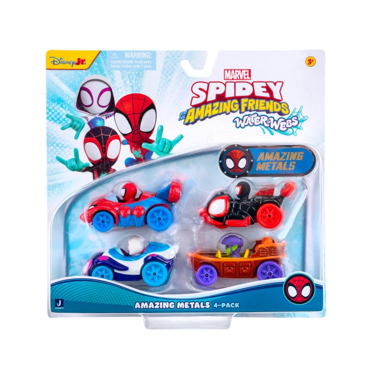 Disney Spidey – Amazing Metals-bilpakke med 4 biler (SNF0378) i gruppen LEGETØJ, BØRN & BABY / Legetøj / Legetøjsbiler hos TP E-commerce Nordic AB (D43404)