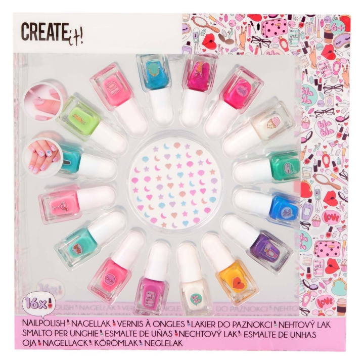 CREATE it! Neglelaksæt Mermaid, 16 flasker (84515BV1) i gruppen LEGETØJ, BØRN & BABY / Legetøj / Lille hjem & rollespil hos TP E-commerce Nordic AB (D43540)