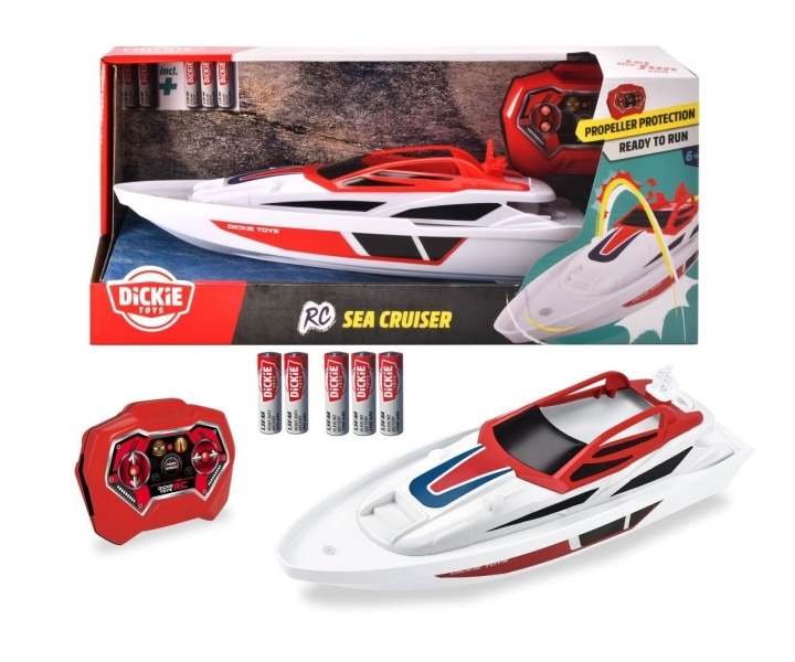 Dickie Toys RC-båd Sea Cruiser – 34 cm (201106003) i gruppen LEGETØJ, BØRN & BABY / Radiostyrede / Radiostyrede både hos TP E-commerce Nordic AB (D43616)