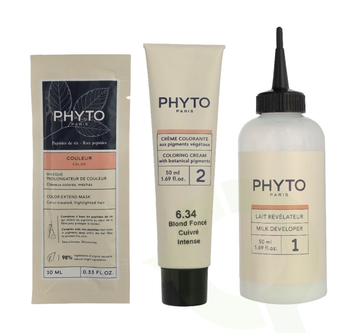 Phyto Phytocolor Permanent Color 110 ml #6.34 Intense Dark Copper Blonde i gruppen SKØNHED & HELSE / Hår og styling / Hårpleje / Hårfarve hos TP E-commerce Nordic AB (D43801)