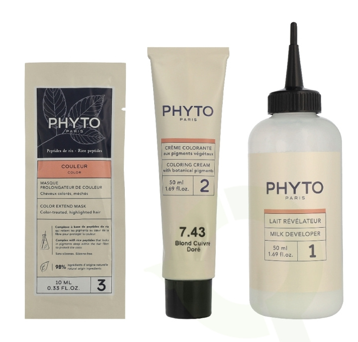 Phyto Phytocolor Permanent Color 110 ml #7.43 Golden Copper Blonde i gruppen SKØNHED & HELSE / Hår og styling / Hårpleje / Hårfarve hos TP E-commerce Nordic AB (D43802)