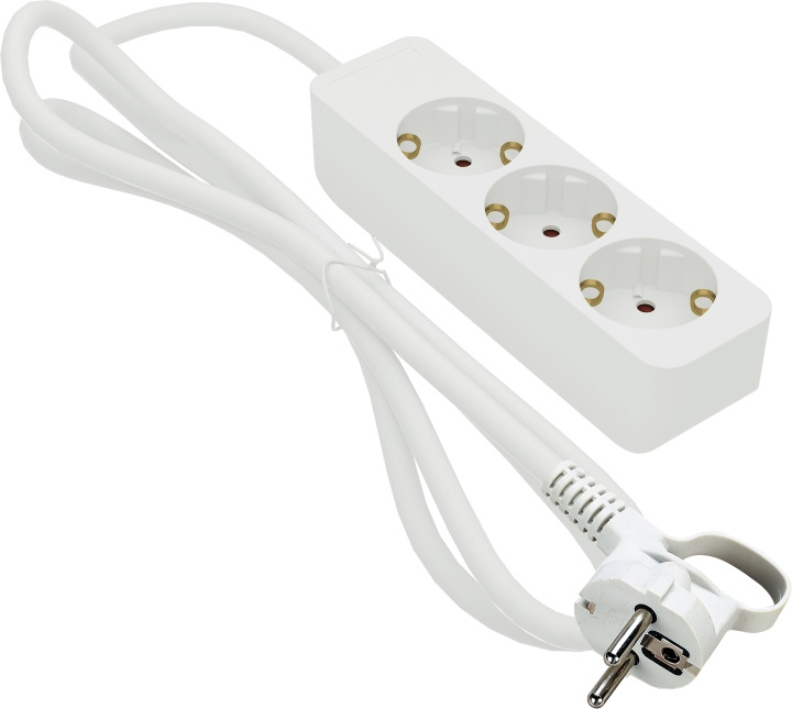 Gelia GRENUTTAG 3-V JORD 1M HVID H05VVGelia i gruppen HJEM, HUS & HAVE / Elektricitet & Belysning / Stikdåse hos TP E-commerce Nordic AB (D43965)