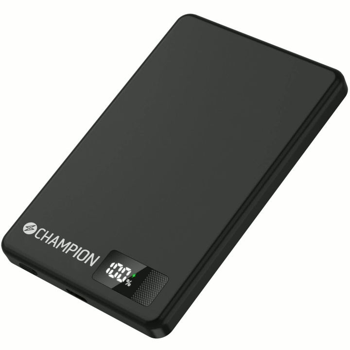 Champion Powerbank 5000mAh Magsafe-kompatibel 20W PD Svart i gruppen SMARTPHONES & TABLETS / Opladere og kabler / Powerbanks hos TP E-commerce Nordic AB (D44014)