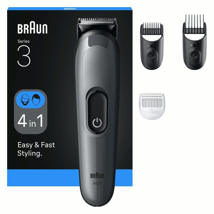 Braun All-in-One Grooming Kit 4-in-1 AIO3500 i gruppen SKØNHED & HELSE / Hår og styling / Barbering og trimning / Hårtrimmere hos TP E-commerce Nordic AB (D44028)