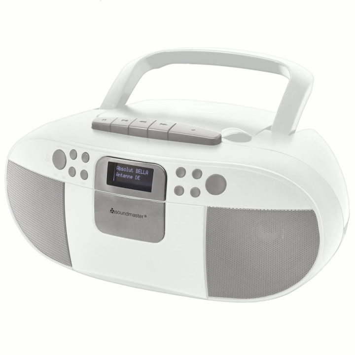 Soundmaster Boombox CD/MP3 DAB+/FM-radio Kassett USB SCD7800WE Vit i gruppen HJEMMEELEKTRONIK / Lyd & billede / Hjemmebiograf, HiFi & Bærbar / Bærbar musikafspiller / CD-afspiller hos TP E-commerce Nordic AB (D44033)