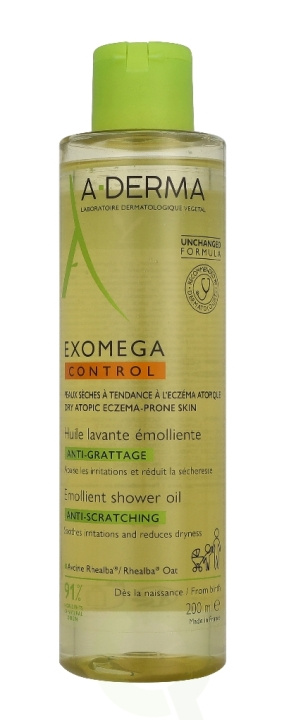 A-Derma Exomega Control Emollient Shower Oil 200 ml i gruppen SKØNHED & HELSE / Hudpleje / Kropspleje / Bad & brusecreme hos TP E-commerce Nordic AB (D44118)
